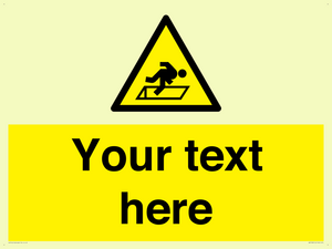 Custom Warning Hatch Sign